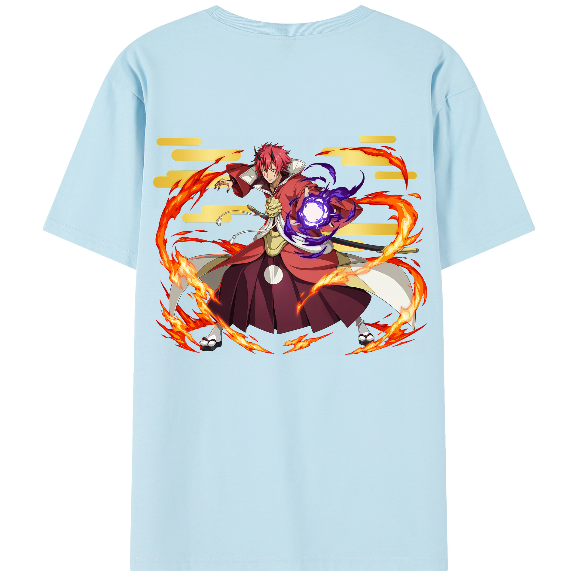 （画像用） 転スラ Regarding Reincarnated to Slime 綿100％半袖Tシャツ（背面プリント）